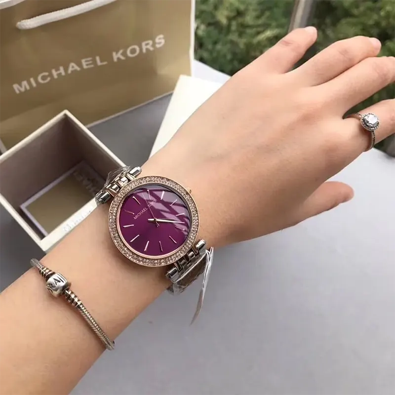 Michael Kors Darci Blue Dial Fashion Ladies Watch- MK3353
